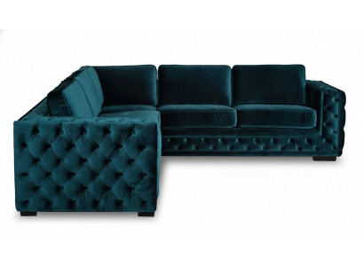 Gréng Ecksofa Wunnlandschaft Couch Eckgarnitur Polster Miwwelen Design Chesterfield