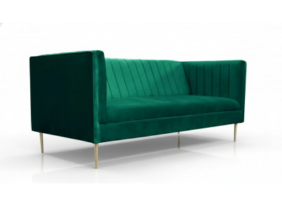 Zweisitzer Canapé Canapeë Gréng Stoff Couchen Polster Wunnzëmmer Design Luxus Textil