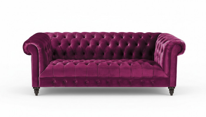 Rosa Drësësser Stoff Chesterfield Design Canapéë Polstersofaen Original Nei