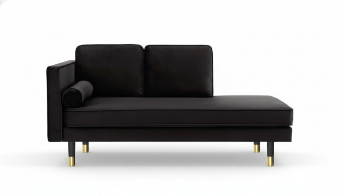 Chaiselongue Kreativ Miwwelen Neit Wunnzëmmer Modern Design Schwaarzt Sofa
