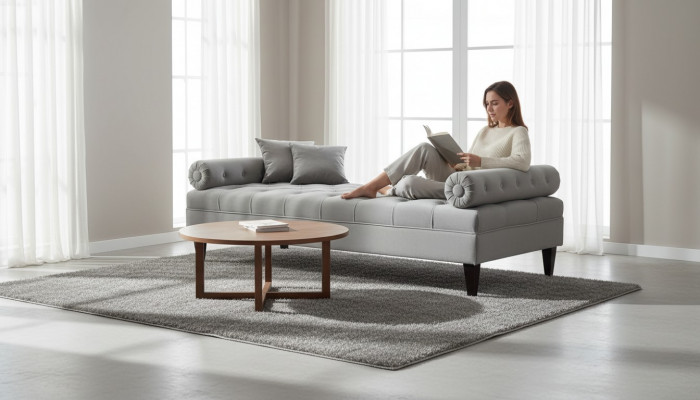 Chaiselongue Modernen Design Sofa Liege Miwwel Wunnzëmmer Stoff