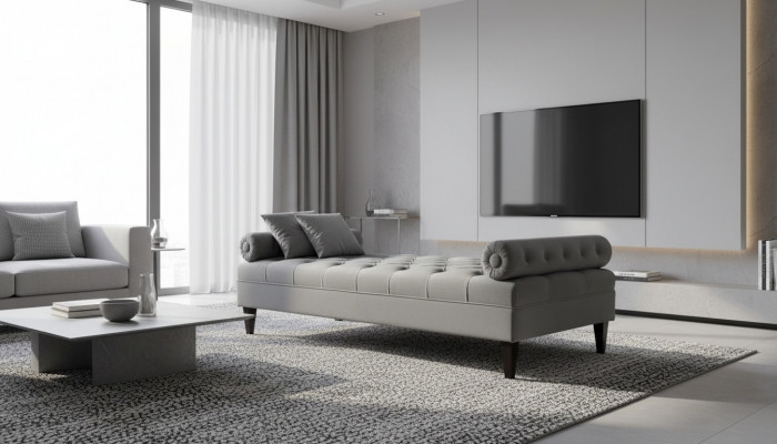 Chaiselongue Modernen Design Sofa Liege Miwwel Wunnzëmmer Stoff