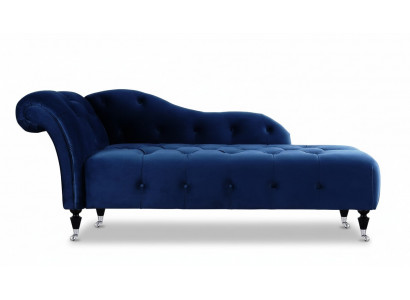 Elegant Chesterfield Liicht mat Knäppercher Samett Chaise Longue Chaiselongue.