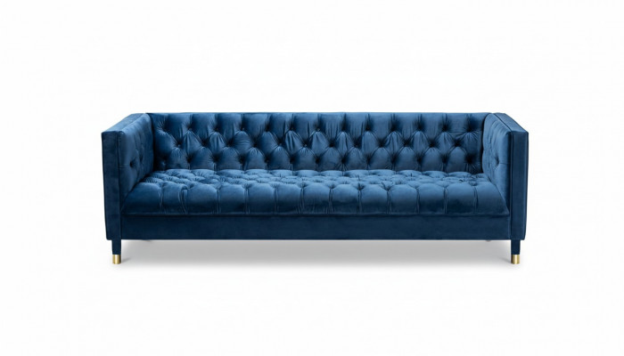 Blo Chesterfield Textil Modern Design Stoff Kreativ Miwwelen Neit Wunnzëmmer Sofa