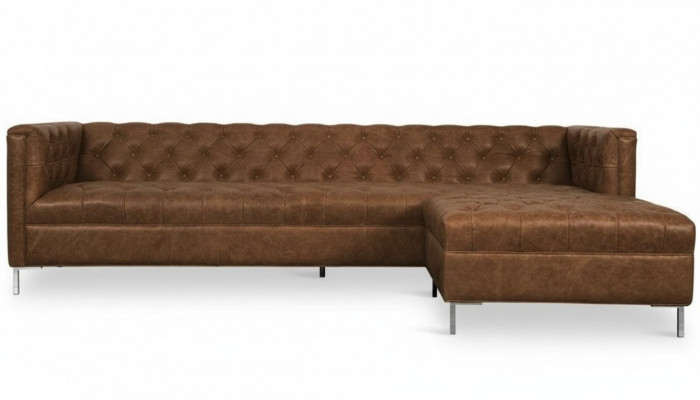 Braun Eckcouch am westlechen Stil, Eckgarnitur, Ecksofa, Eckcouch, Garnitur, Polster.