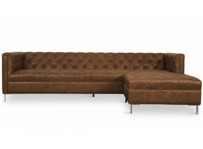 Braun Eckcouch am westlechen Stil, Eckgarnitur, Ecksofa, Eckcouch, Garnitur, Polster.