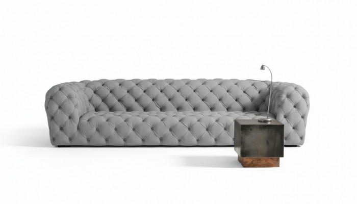 Grou Chesterfield Wunnzëmmer Modern Design Canapé Sofa Miwwel Stoff Grouss XXL Nei