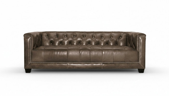 Braun Dräisëtzer Lieder Chesterfield Wohnzimmer Modern Design Couchen Sofa Nei