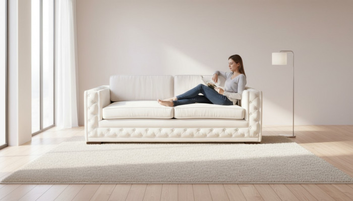 Wäiss Chesterfield Modern Design Canapéen Textil Sofa Neien Kreative Miwwelen 3-Sëtzer