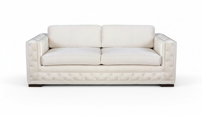 Wäiss Chesterfield Modern Design Canapéen Textil Sofa Neien Kreative Miwwelen 3-Sëtzer
