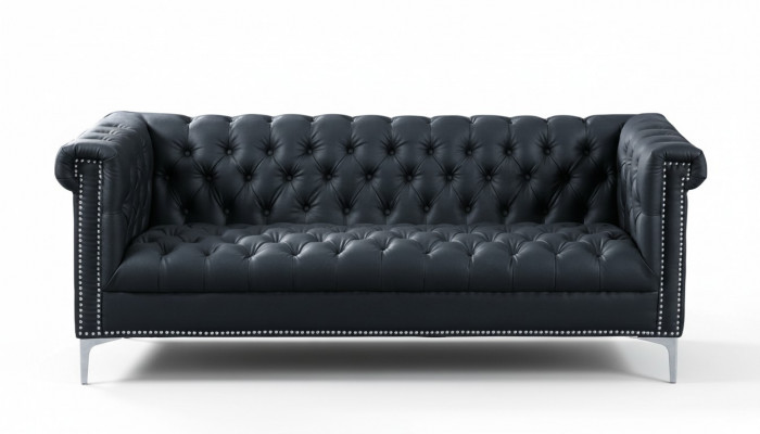 Schwaarzen Dräisëtzer Chesterfield Modern Design Couchen Lieder Canapé Designer Miwwelen