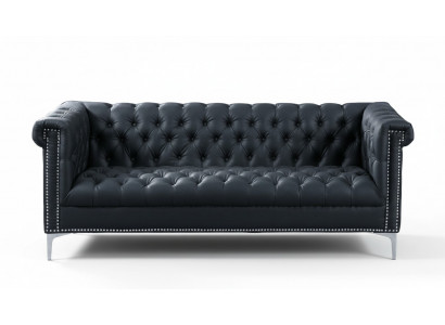 Schwaarzen Dräisëtzer Chesterfield Modern Design Couchen Lieder Canapé Designer Miwwelen