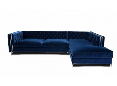Ecksofa Blo Wunnlandschaft xxl Miwwelen Design Canapé Eckgarnitur Polster grouss Chesterfield