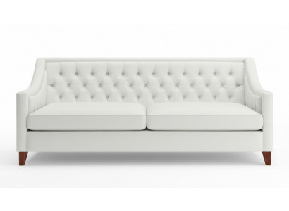 Wäiss Dräiplätzer Chesterfield Modern Design Canapé Stoff Sofa Nei Original Miwwelen