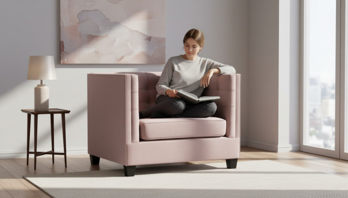 Kommi Chesterfield Textil Stoff Kreativ Miwwelen Nei Modern Wunnzëmmer Lila