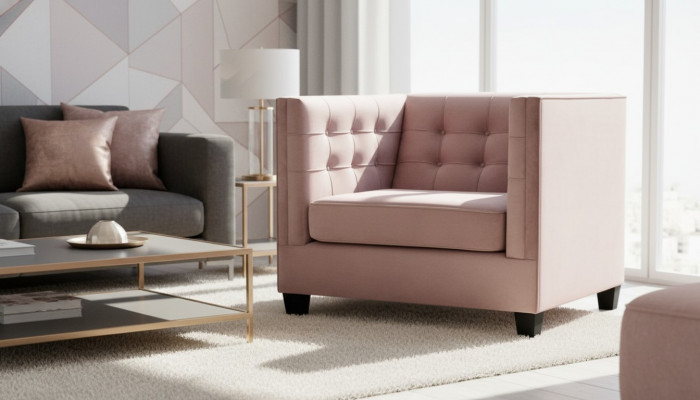 Kommi Chesterfield Textil Stoff Kreativ Miwwelen Nei Modern Wunnzëmmer Lila