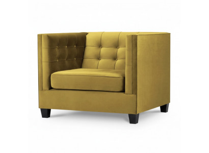 Fotell Chesterfield Textil Stoff Beige Kreativ Miwwelen Nei Wunnzëmmer