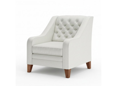 Fotell Textilstoff Wäiss Kreativ Miwwelen Nei Wunnzëmmer Modern Chesterfield
