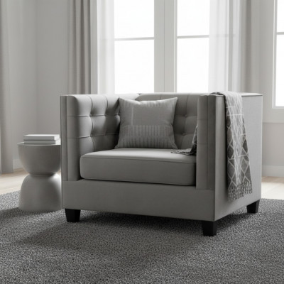 Sëtz Chesterfield Textil Stëfter Gro Neien Wunnzëmmer Modern Kreativ