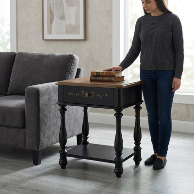 Designer Nuecht-Dësch Konsole Luxus Nuetsdëscher Bäistell Lieder Konsolen Holz Nei
