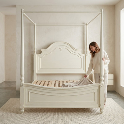 Himmelbett Echt Holz Better Design Luxus Klassesch Schlofkummer Miwwelen Nei