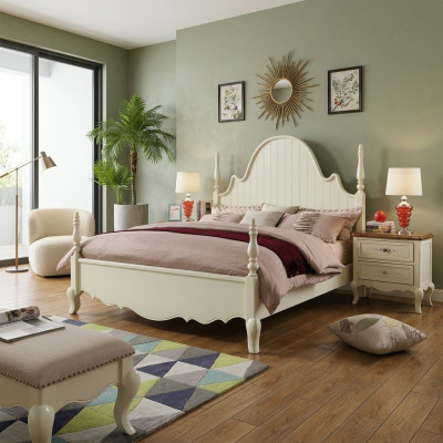 Klasses Schlofzëmmer Set 3-deel Bett Duebelbett Better 2x Nuetsschaf Holz 3-deel. Nei.