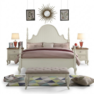 Klasses Schlofzëmmer Set 3-deel Bett Duebelbett Better 2x Nuetsschaf Holz 3-deel. Nei.