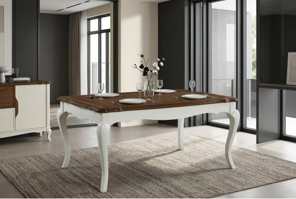 Klasseschen Iessdësch Echt Holz Iesszëmmer Miwwel Dësch Landhausstil Dëscher Nei