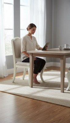 Luxus Design Polster Massiv Holz Stull Büro Office Iesszëmmer Still Sëtz Lehn