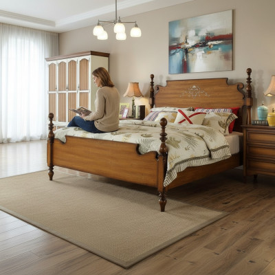Design Schlofzëmmer 3 Deeler Bett 2x Nuetsdësch Amerikanesch Luxus Better Set Miwwelen