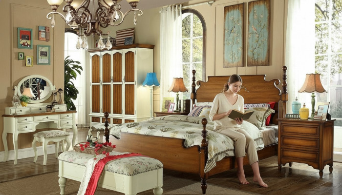 Designer Duebelbett Bett Better Holz Amerikanesch Hotel Luxus Schlofzëmmer Neit