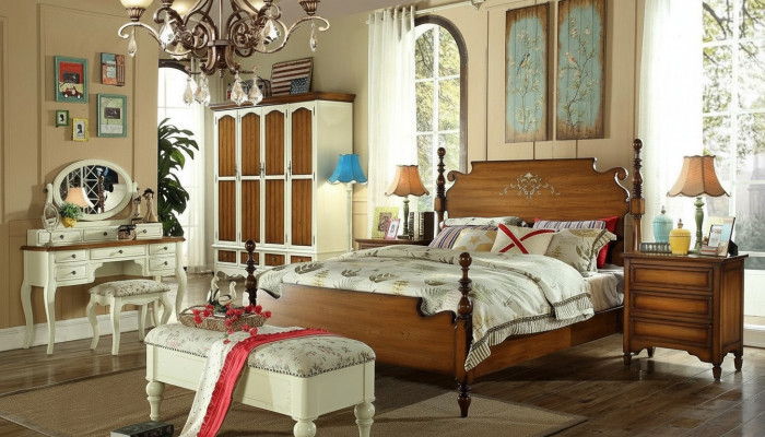 Designer Duebelbett Bett Better Holz Amerikanesch Hotel Luxus Schlofzëmmer Neit
