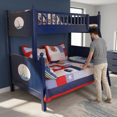 Klassescht Kannerbett Etagebett Blo Héichbett Spillbett Kannerbett Stockbett