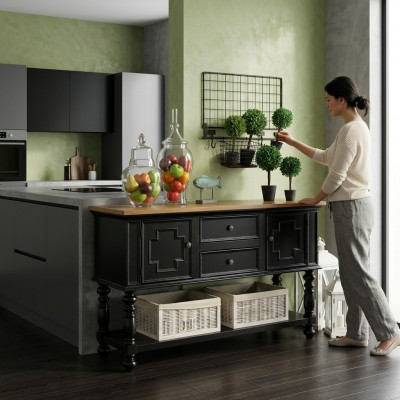 Héichschaf Kommod Anrichte Wunn-Iesszëmmer Kommoden aus Holz Sideboard Anrichte