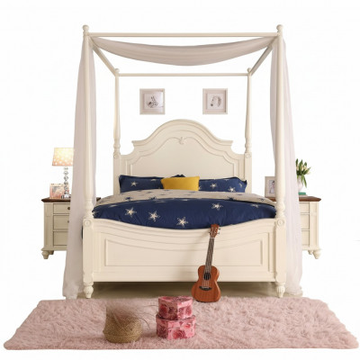 Himmelbett Eechte Holz Bett Design Luxus Better Klassesch Schlofzëmmer Miwwelen Nei