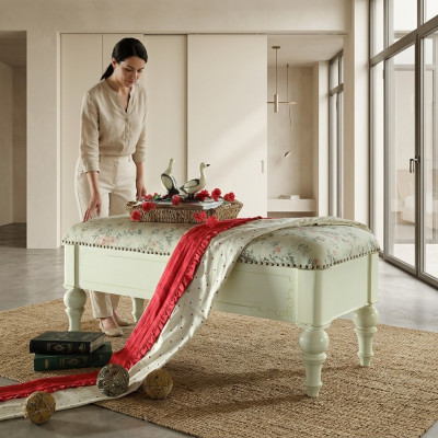 Sëtz Textil Këssen Bank Këssen Sëtz Hocker BankStoff Holz Stil Designer Nei