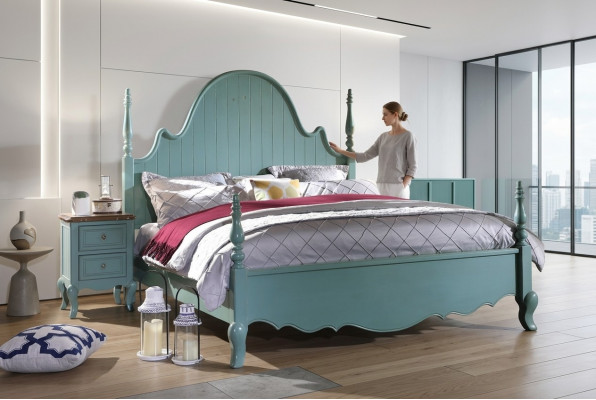 Amerikanesch duebel Better Luxus Schlofzëmmer Designer Duebelbetter 180x200 Nei