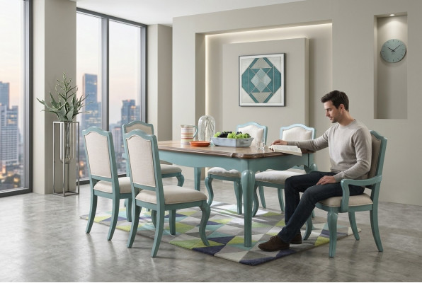 Iessdësch Klassesch Designer Holz Dësch Dësch Iesszëmmer Wunnzëmmer Holz Dësch