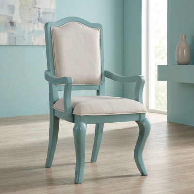 Stull Blo Design Wunnzëmmer Iesszëmmer Holz Still Polster mat Armlehn Nei
