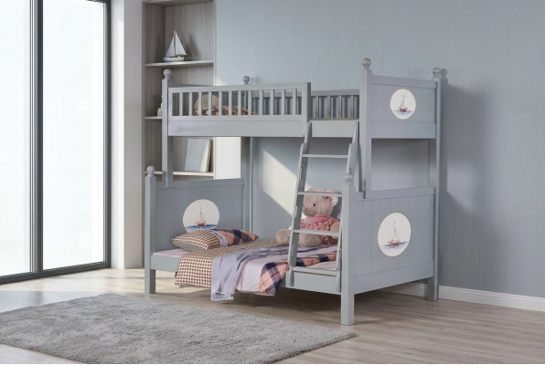 Eleganten Kannerzëmmer Bett Etagen Héichbett Luxus Jugendbett Héich Etage Better