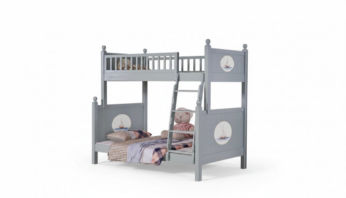 Eleganten Kannerzëmmer Bett Etagen Héichbett Luxus Jugendbett Héich Etage Better