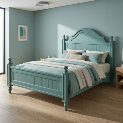 Grénge Bett Praktesch Polsterbett Luxus Duebel Schlofzëmmer Designbett Better