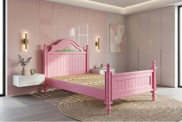 Bett Këssen Design Luxus Duebel Hotel Better Schlof Zëmmer Holz 120x200cm Nei