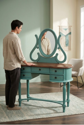 Schminktisch Klassesch Kommode Dëscher Friséier Kosmetik Sideboard Sekretär Nei