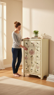 Apdiktenschaf, Sideboard, Kommouden, Schief, Echt Holz Mobilier