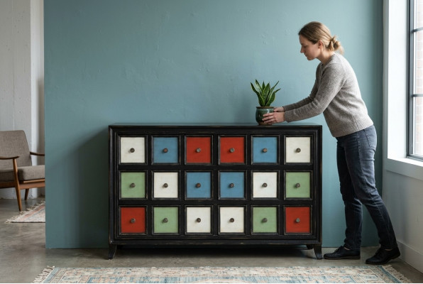 Kommode Kommodenschaf Sideboard Miwwelen Schaf Holz Regal Apdikt Schaf