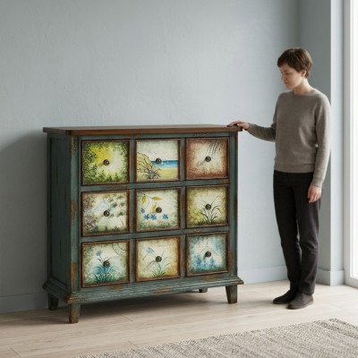 Design Kommod Kommoden Holz Anrichte Moderne Sideboard Héich Schaf