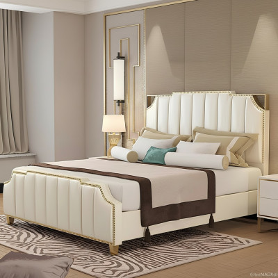 Design Duebelbett Bett Hotel Luxus Schlofzëmmer 180x200cm Lieder Better Polster.