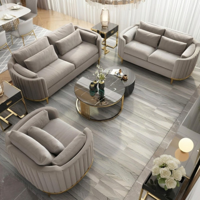 Sofagarnitur Designer 3+2+1 Plaz Sofa Couch Stoff Garnitur Polsterset