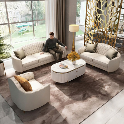Sofagarnitur 3+2+1 Sëtz Set Design Sofas Polster Couchen Modern Lieder Couch